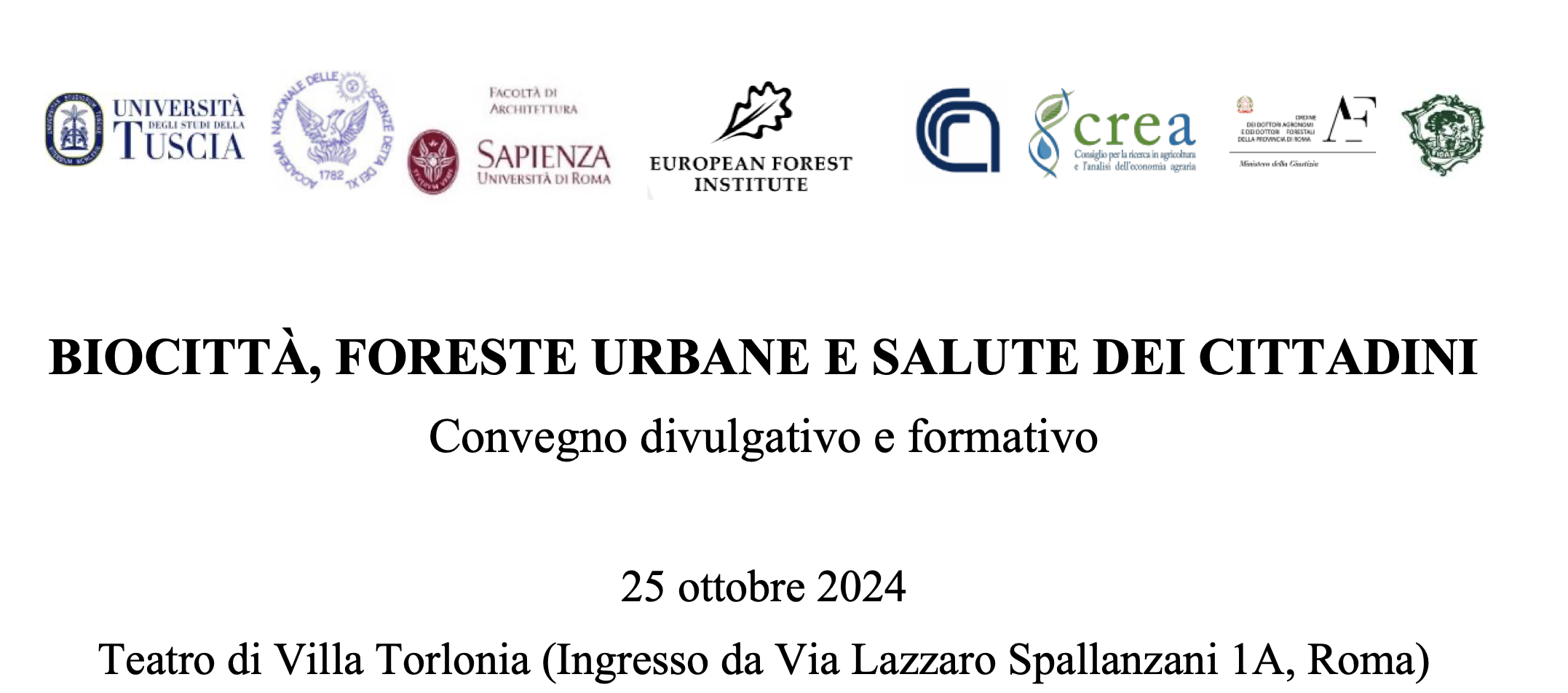 Biocittà, Foreste Urbane e Salute dei Cittadini